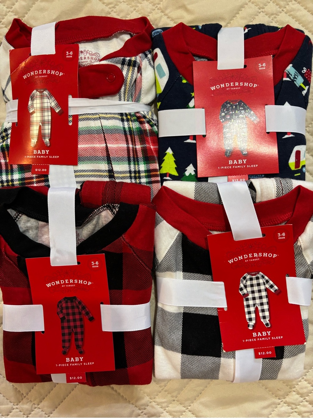 3-6M Baby Pajama Sets - Pack of 4